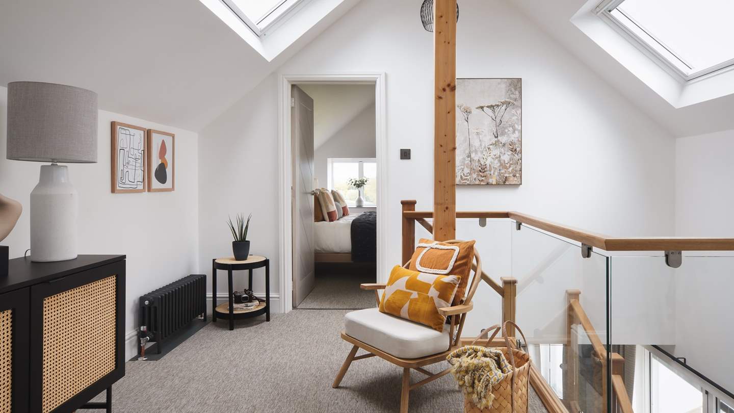 The landing is a space in itself - we just love the Velux windows which provide a soft light throughout