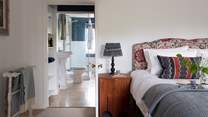 The guests of the master bedroom have a spacious en suite 