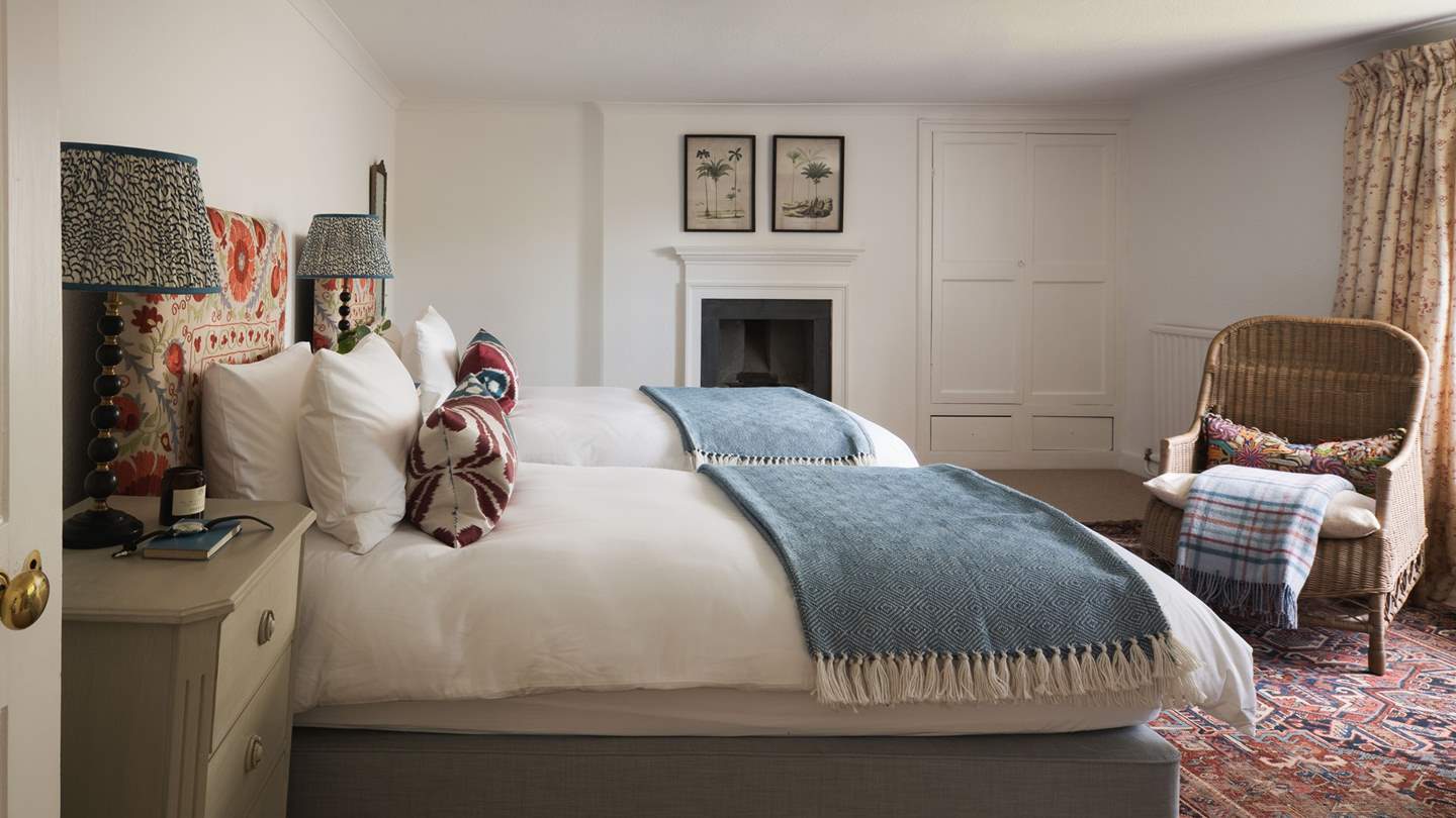 Gorgeously decorated, this is an exquisite bedroom to fall asleep in...