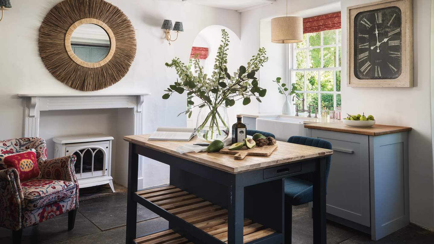 The lovely island is perfect for prepping culinary delights 