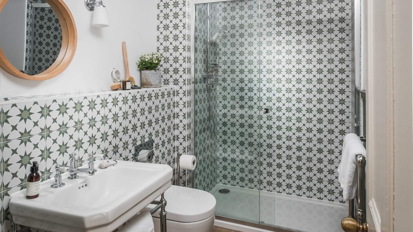 The family shower room, with large walk in shower