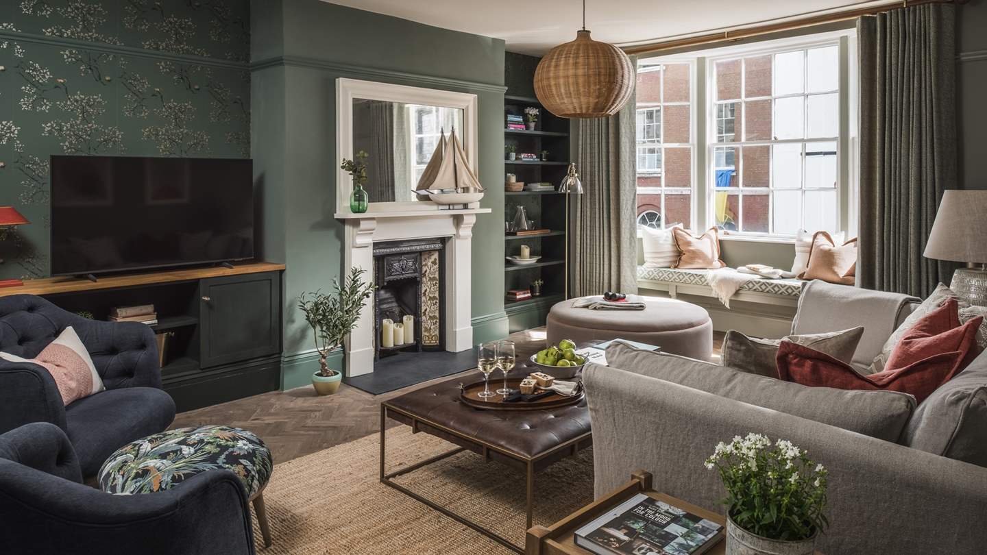 Settle in the sitting room for dreamy fireside moments...