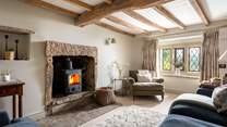 With two cosy wood burners, Ivy Cottage is the perfect holiday home whatever time of year it is
