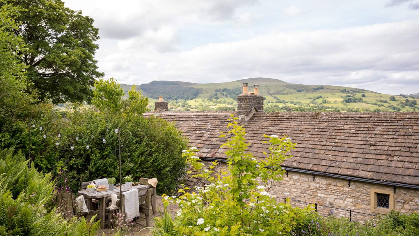 With two terraced areas, you'll have wonderful views over the cottage to the rolling green hills beyond
