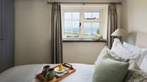 Breakfast in bed is a must on holiday, combined with those exquisite sea views - bliss!