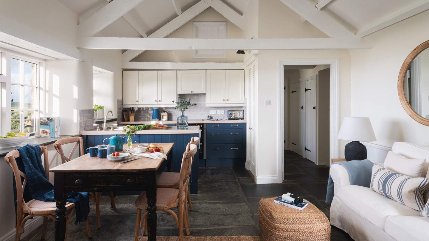 With vaulted ceiling and open plan living, it's a great space whether there's just two of you or if you're a family or friends staying together