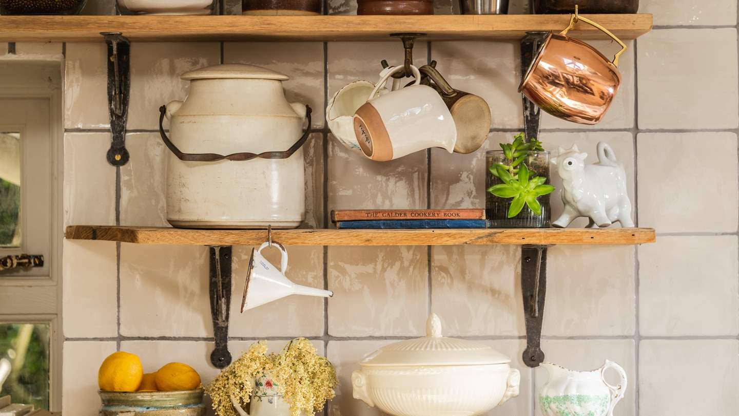 Full of delightful quirks, the kitchen is very well equipped for mealtimes