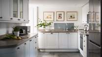 The stylish, elegant kitchen is just a dream to cook in