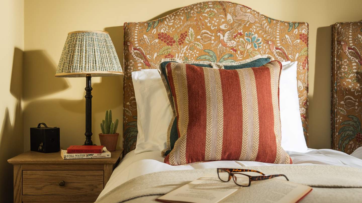 The gold and yellow tones create a lightness to this wonderful space 