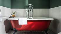 We just love the red slipper bath in the grand family bathroom