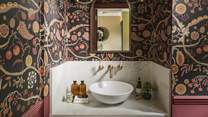 We just love the wallpaper in the downstairs toilet 