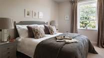 Slip softly into the super king-sized bed, swathed in luxurious linens, soft bedding and sumptuous cushions