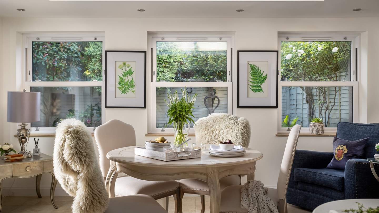 The chic dining table is made for feasting with loved ones... 