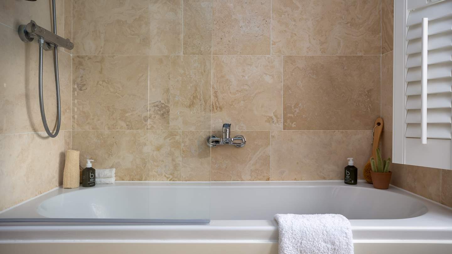 Soothing bubble-topped soaks await... 