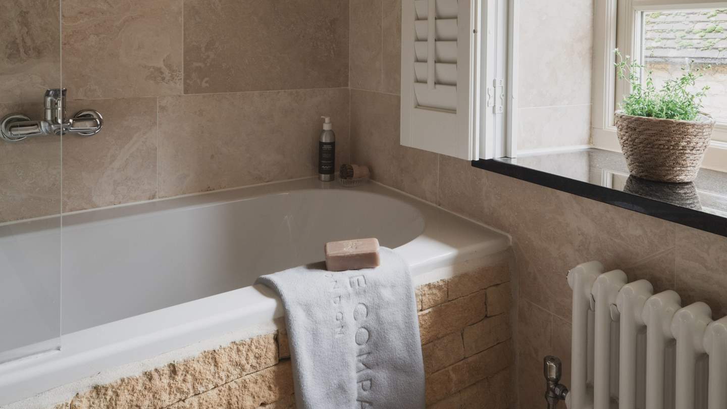 Soothing bubble-topped soaks await... 