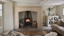 With an enchanting wood burner and underfloor heating too, you're sure to be to snug throughout the winter months