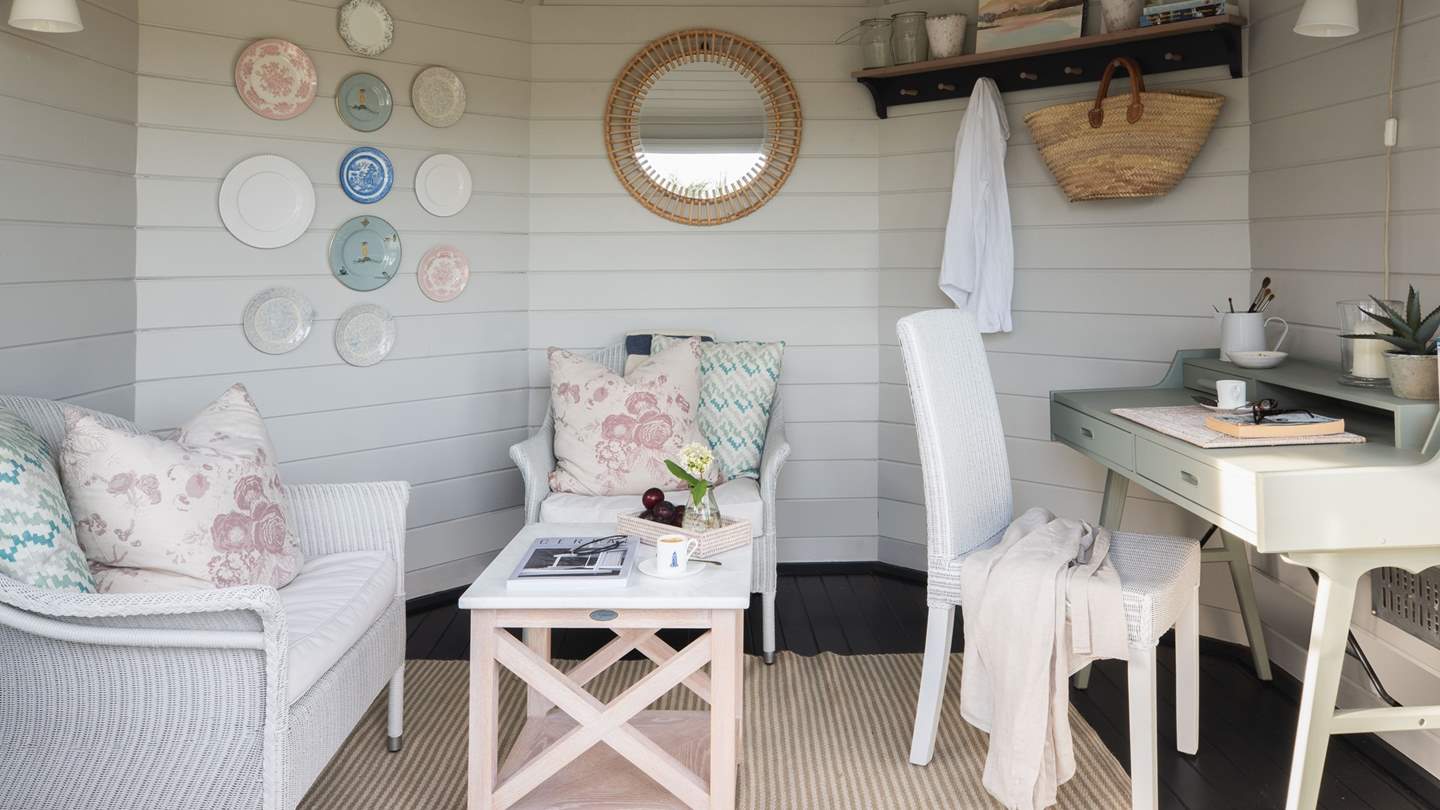 The gorgeous summer house is an elegant space to relax 