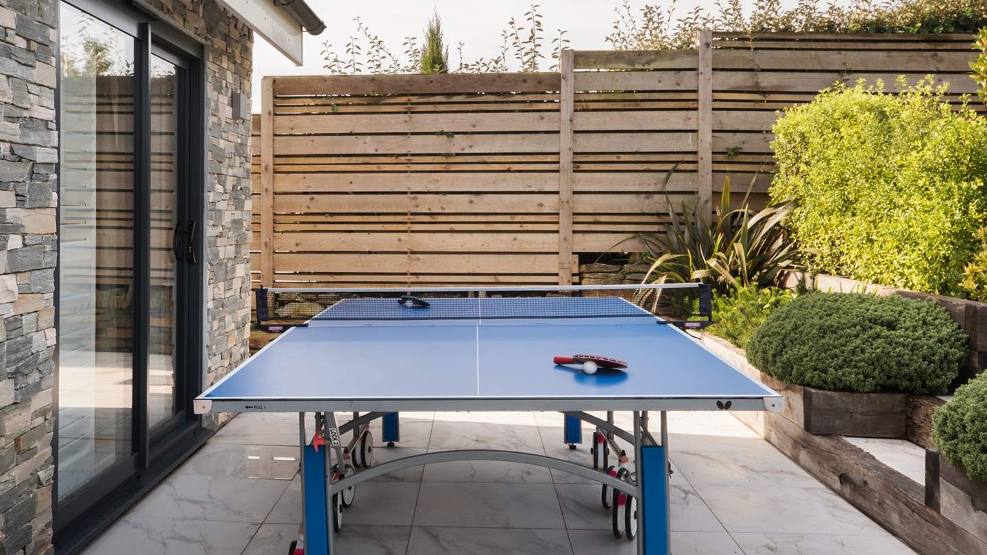 Enjoy endless hours of fun, with a table tennis table on the lower terrace