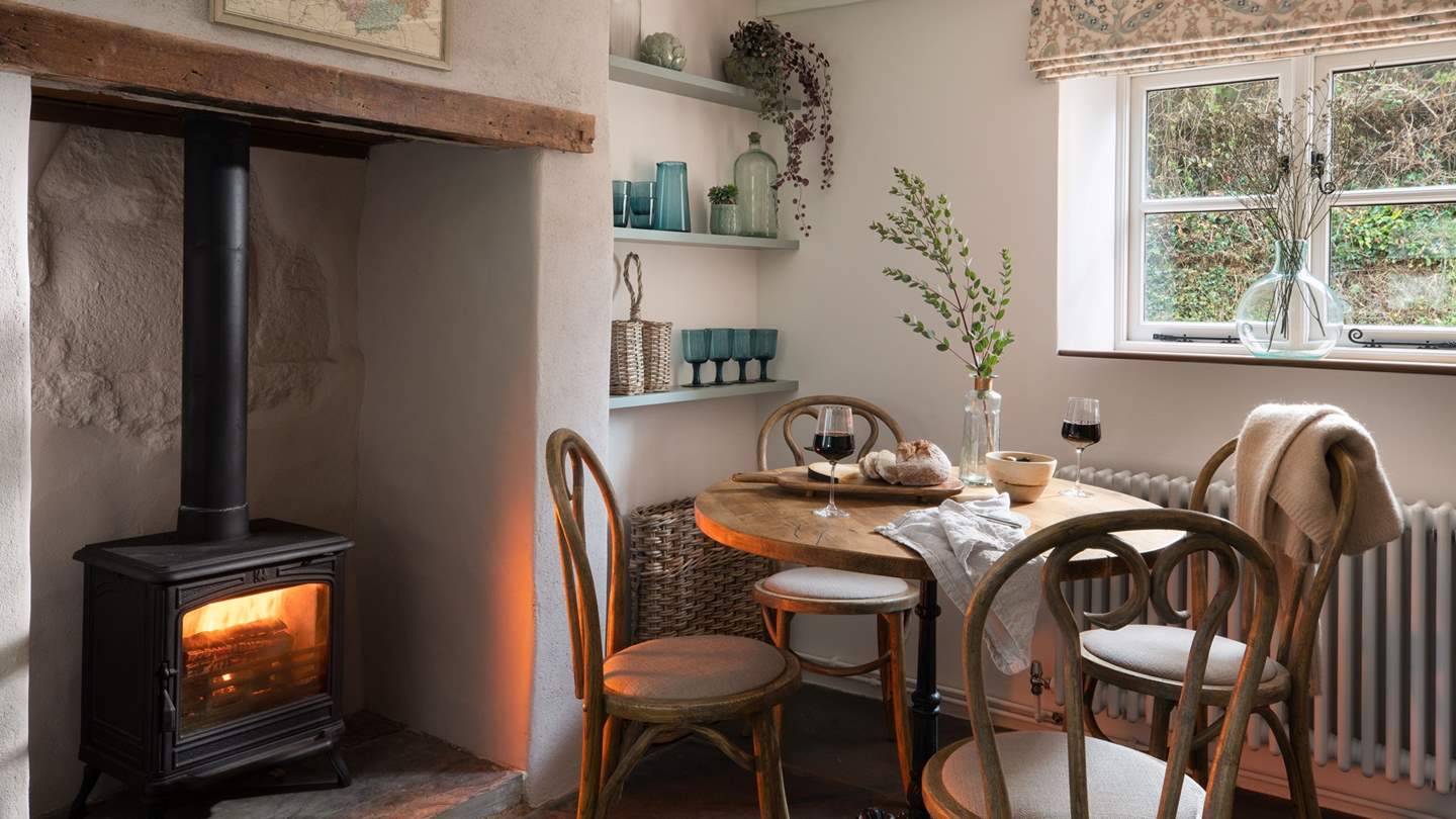 Enjoy slow breakfasts gathered beside the wood-burning stove...