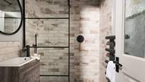 Enjoy wake-me-up ablutions in the ensuite shower room