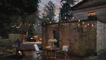 Step outside to find a stunning garden, with twinkling fairy lights to create magical romantic moments 