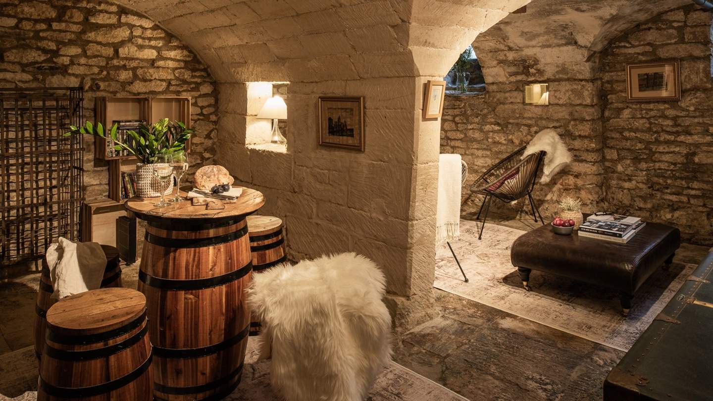 An incredible 14th century cellar turned cinema room is a real hidden gem full of atmosphere and ambience