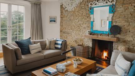 Fireside moments and quiet conversations are promised at our luxury retreat 