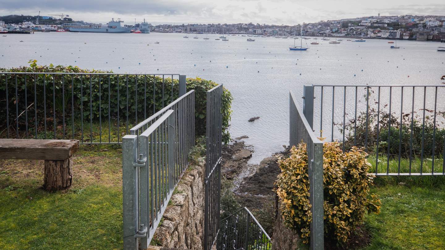 Beyond the garden, you’ll find a gate, which allows you private stepped access to the beach behind Trevenen