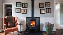 Enjoy relaxed evenings fireside...