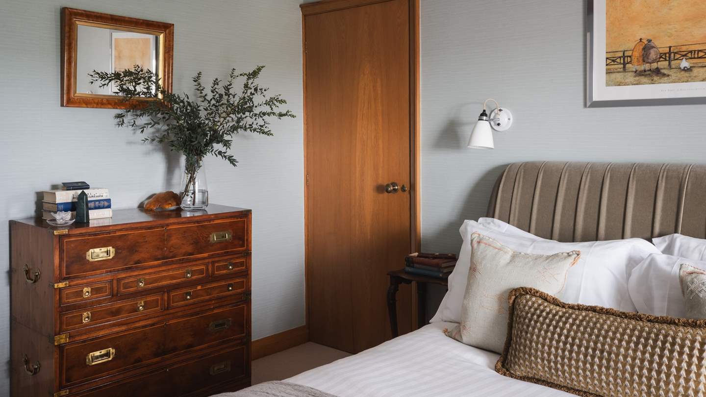 This bedroom commands views over the magical estate