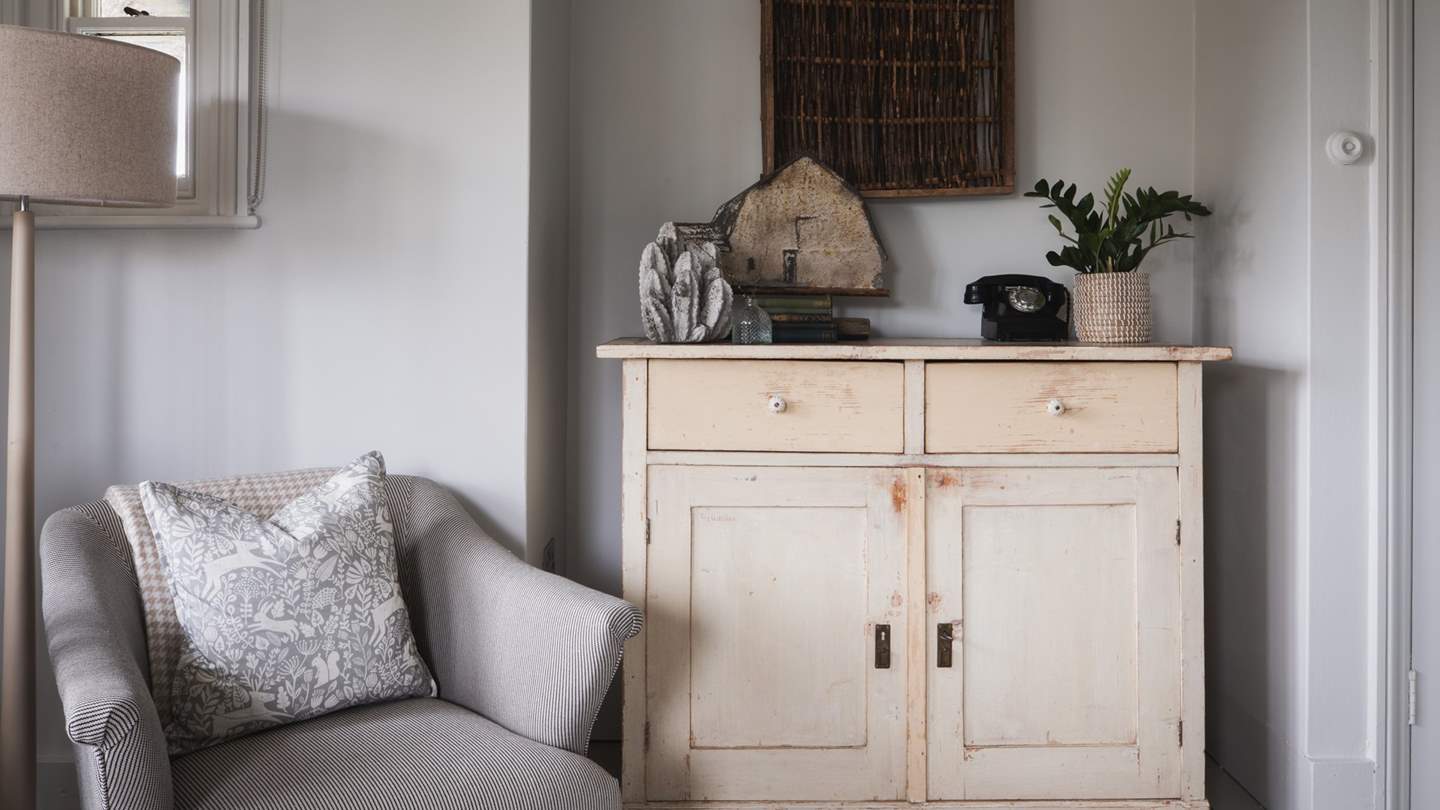 The Wishing Well is adorned with a blend of neutral tones throughout 