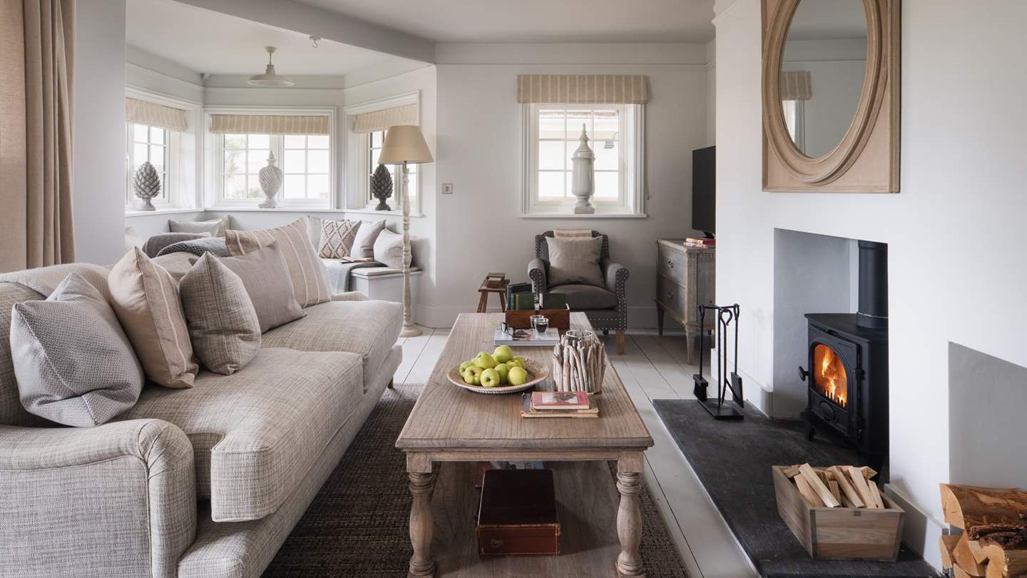 Wholesome fireside moments await in the tranquil living room... 