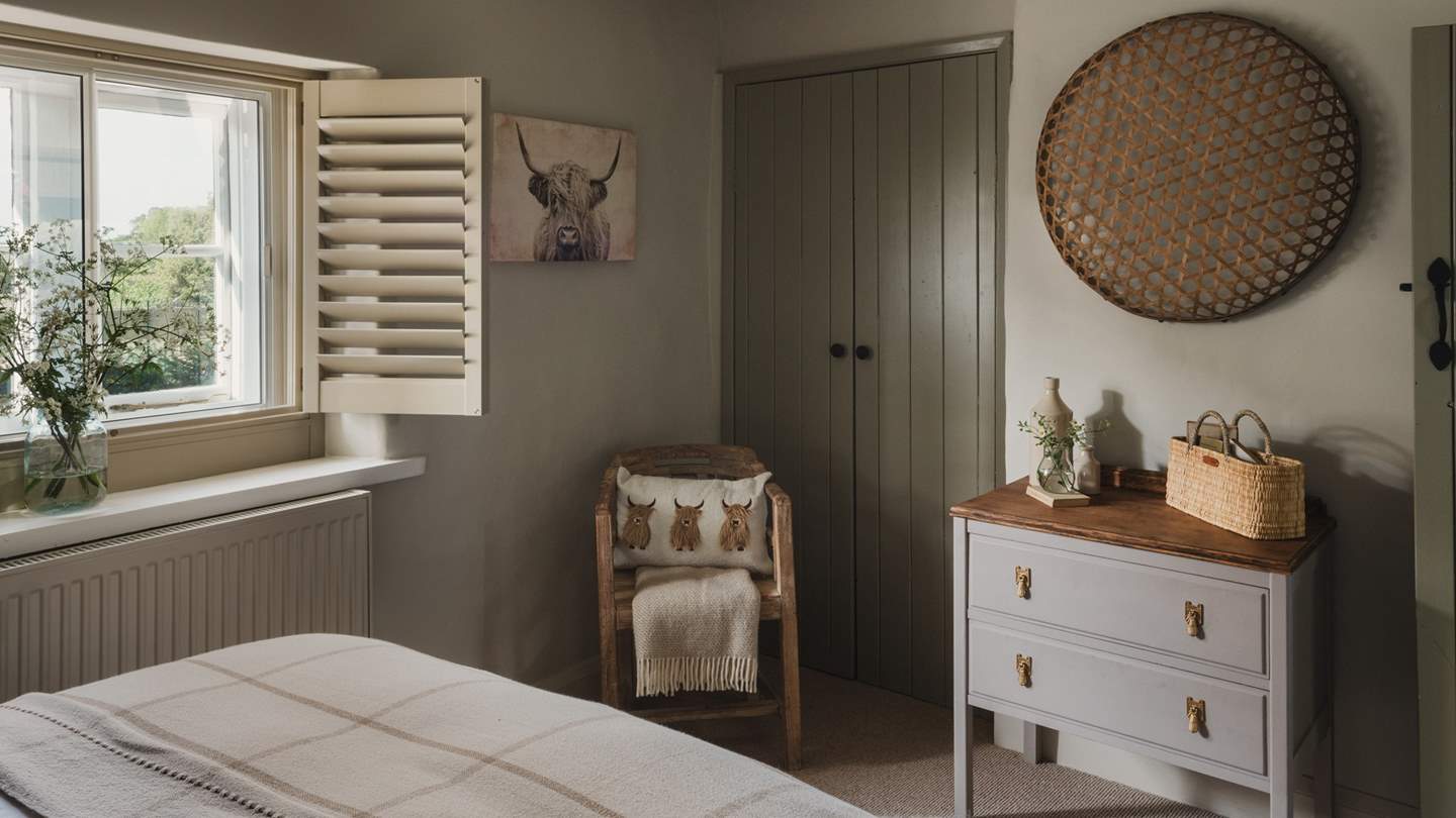 You'll also find a built-in wardrobe and a chest of drawers to store your belongings