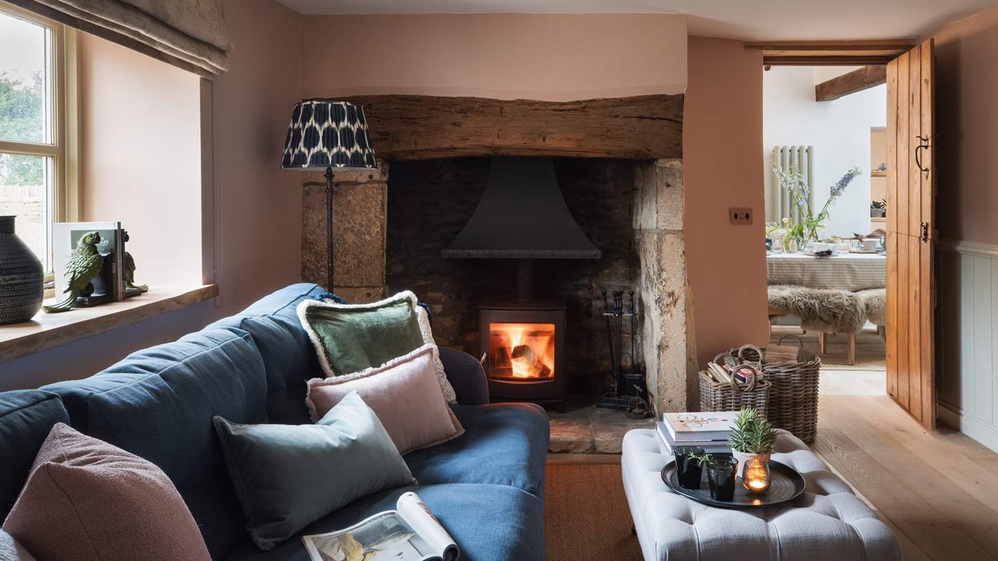 A picture of cottagecore dreaminess, the living area in Thimbleberry radiates comfort...