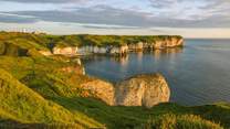 Head to the coastline and uncover the spectacular scenery of the Flamborough Cliffs...
