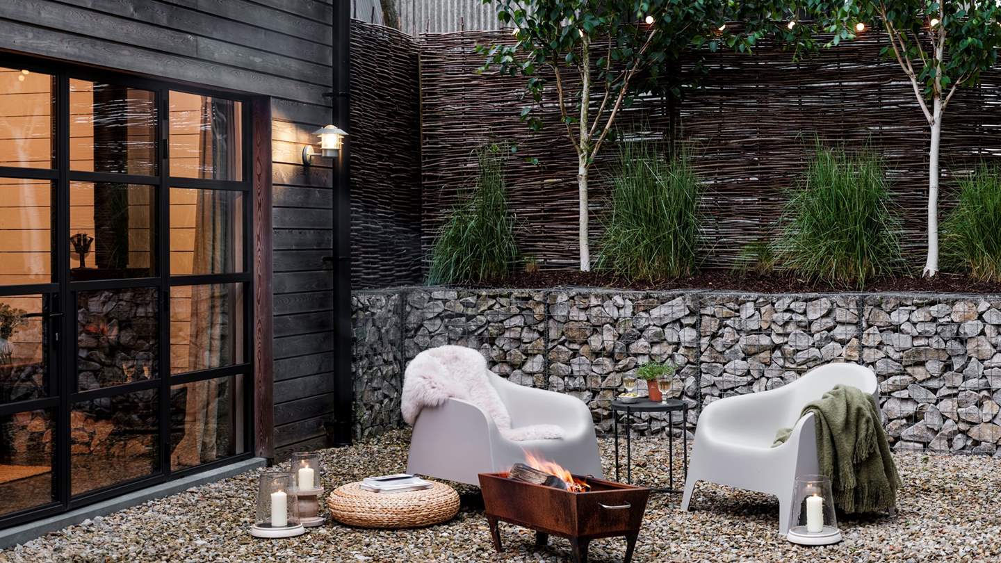 This sheltered suntrap provides a wonderfully private space for admiring starry nights