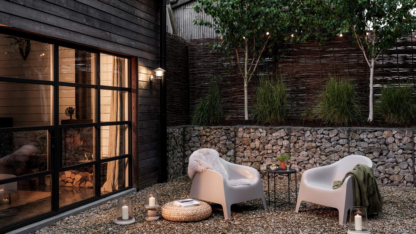 Balmy evenings await under twinkling lights... 