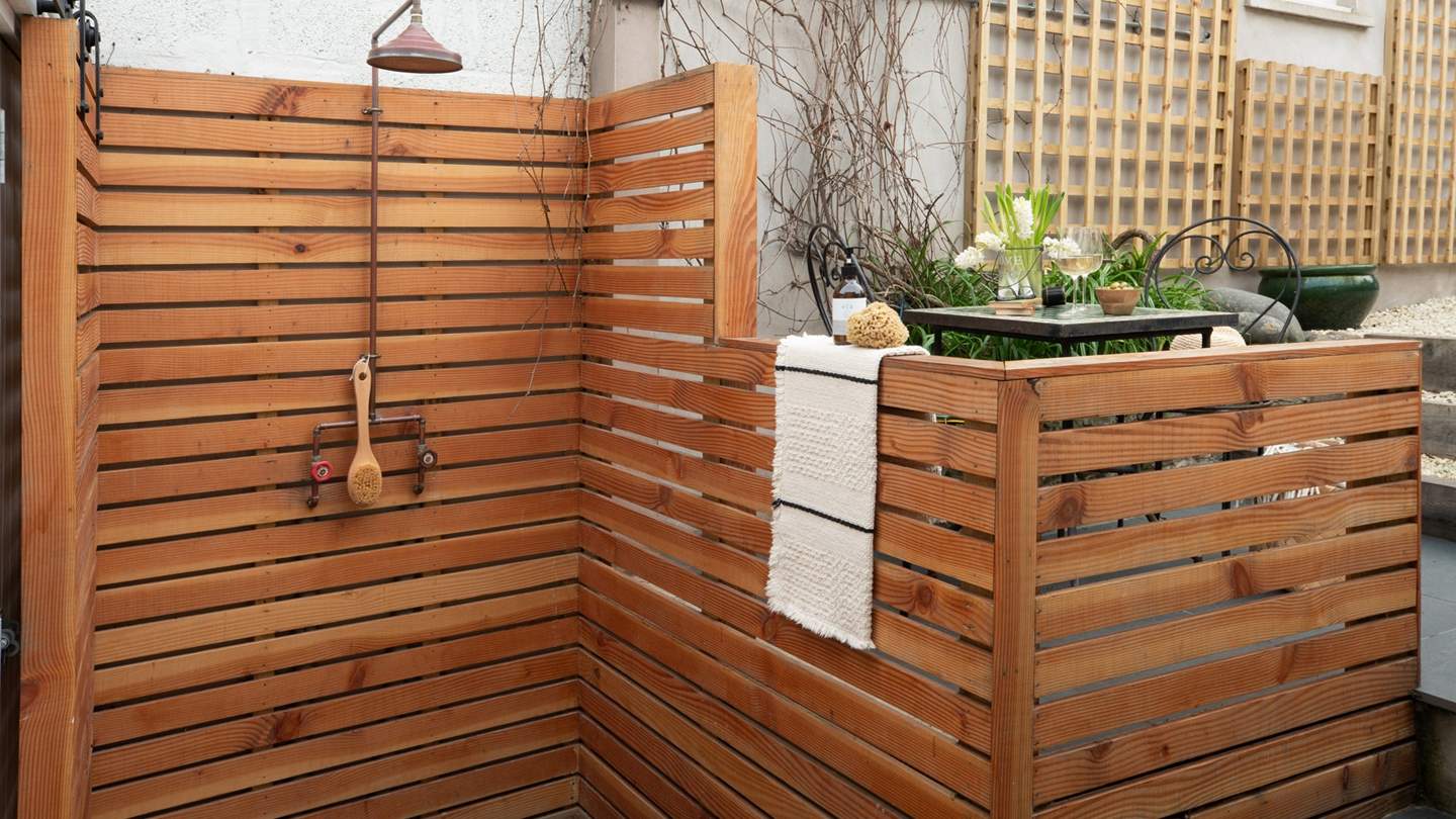 Additionally, you'll find the unique addition of a stylish heated copper shower