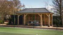 You will also find a Pavilion with a large bench to watch games in action