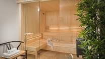 A wonderful health suite with a heated indoor pool and sauna evoke utter bliss