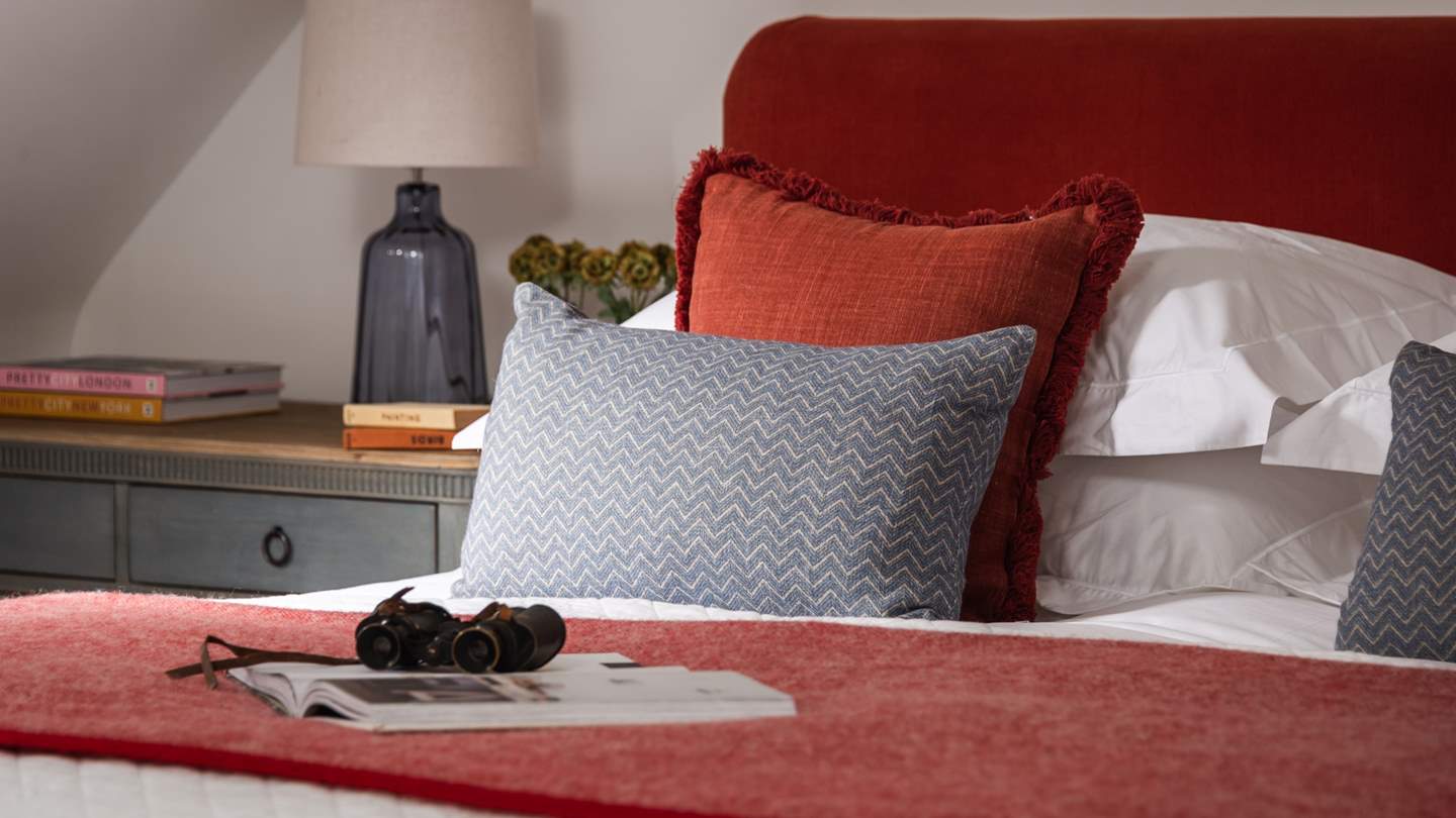 Full of charm, it’s nestled on the second floor and features quirky ceilings