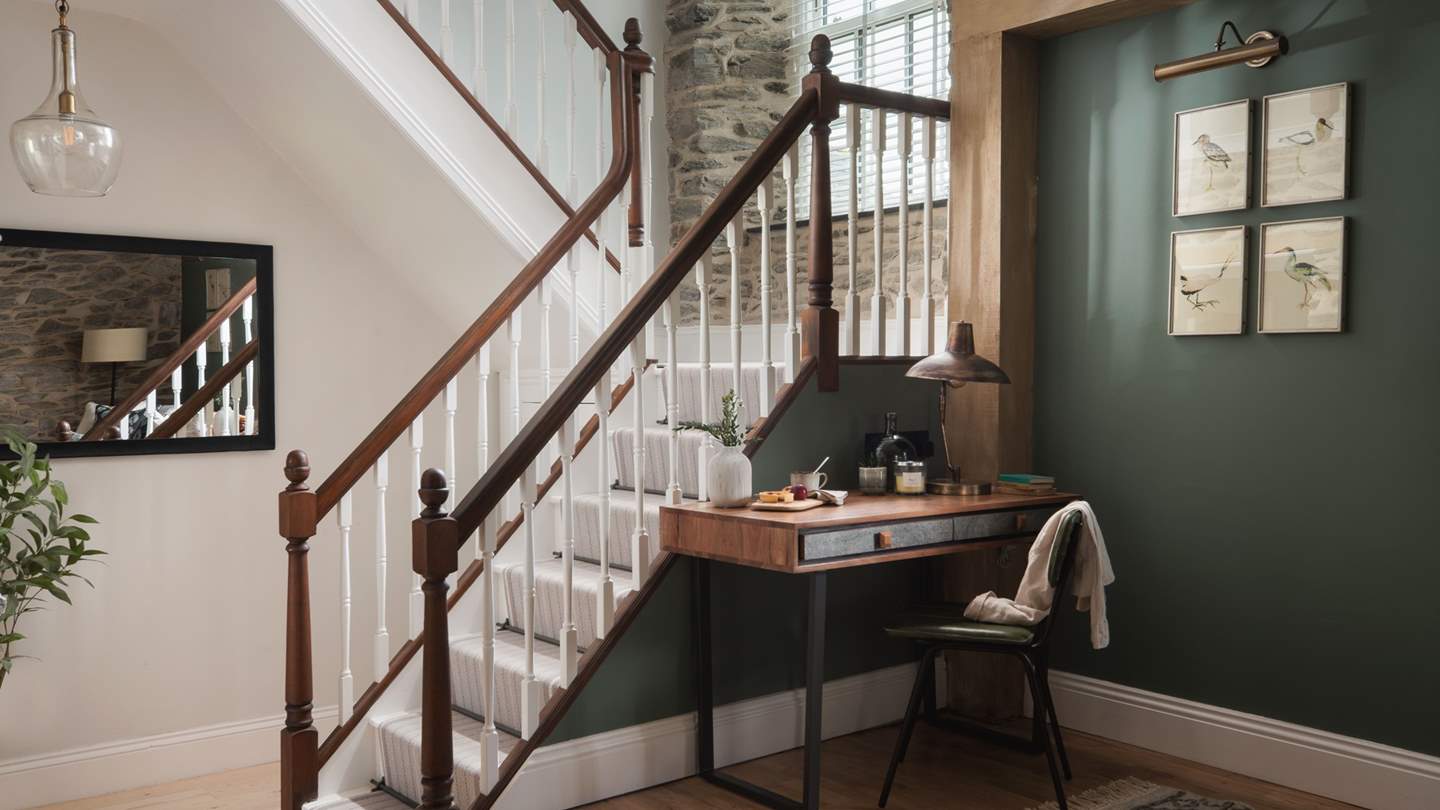 Catch up on an email or two at the sleek writing desk... 