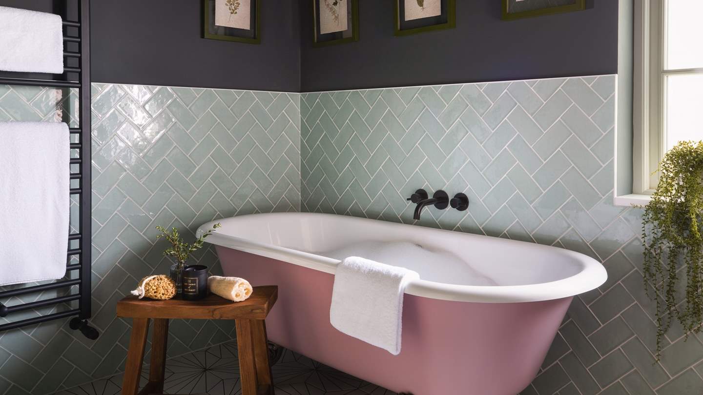 Pretty as a picture, bathroom number one evokes pure rest and relaxation