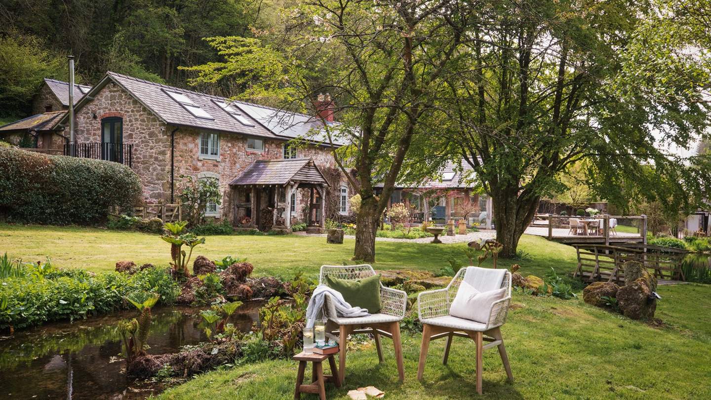 Perch beside the trickling stream on balmy afternoons... 