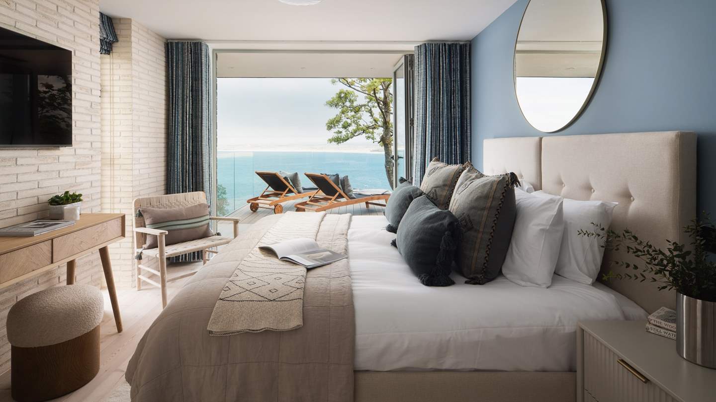 The zip-and-link super king size bed can also be set as two singles for flexible sleeping arrangements