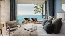The curated design means every bedroom has a sea view