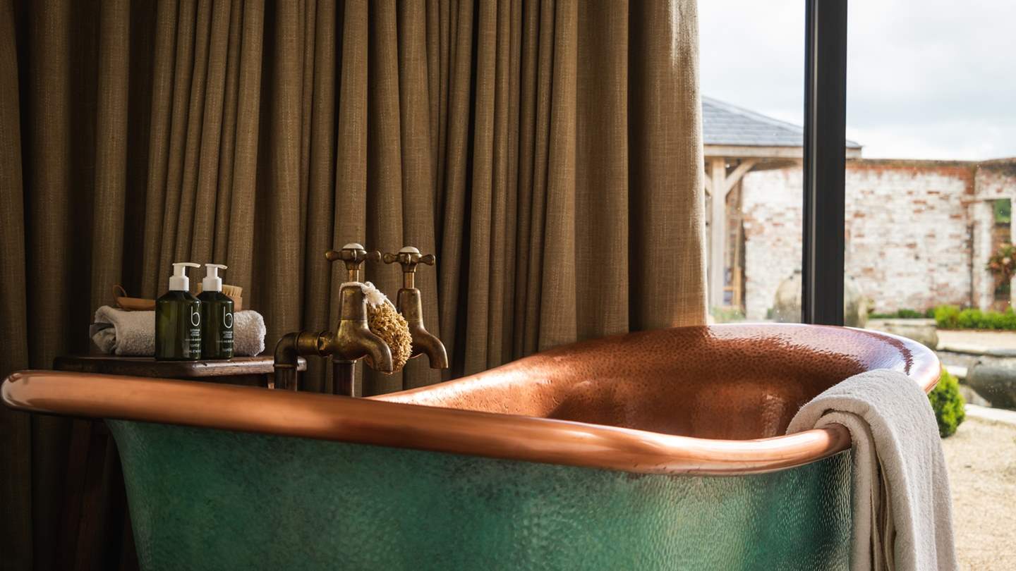 Savour bubble-topped soaks and enchanting garden views...