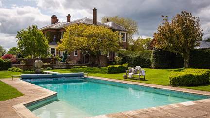 The gorgeous pool tempts for summer dips...