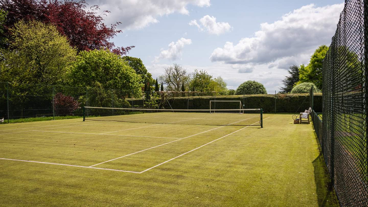 Practise your serve on the shared courts... 