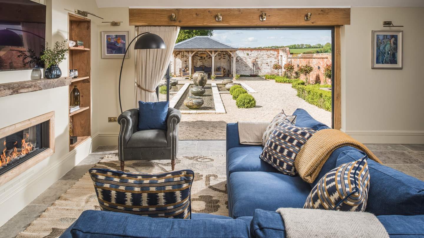 Designed to exude calm, this space looks out onto the renaissance-inspired walled garden
